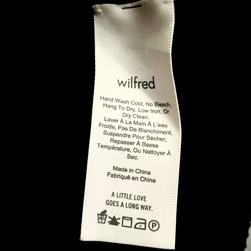 New Aritzia/Wilfred Black Off-the-Shoulder Shirt - Picture 5 of 5